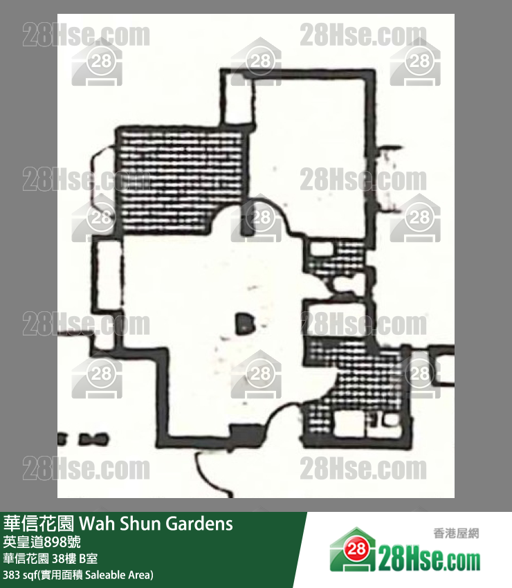 Wah Shun Gardens,  Flat B, 38/f, Wah Shun Gardens FloorPlan