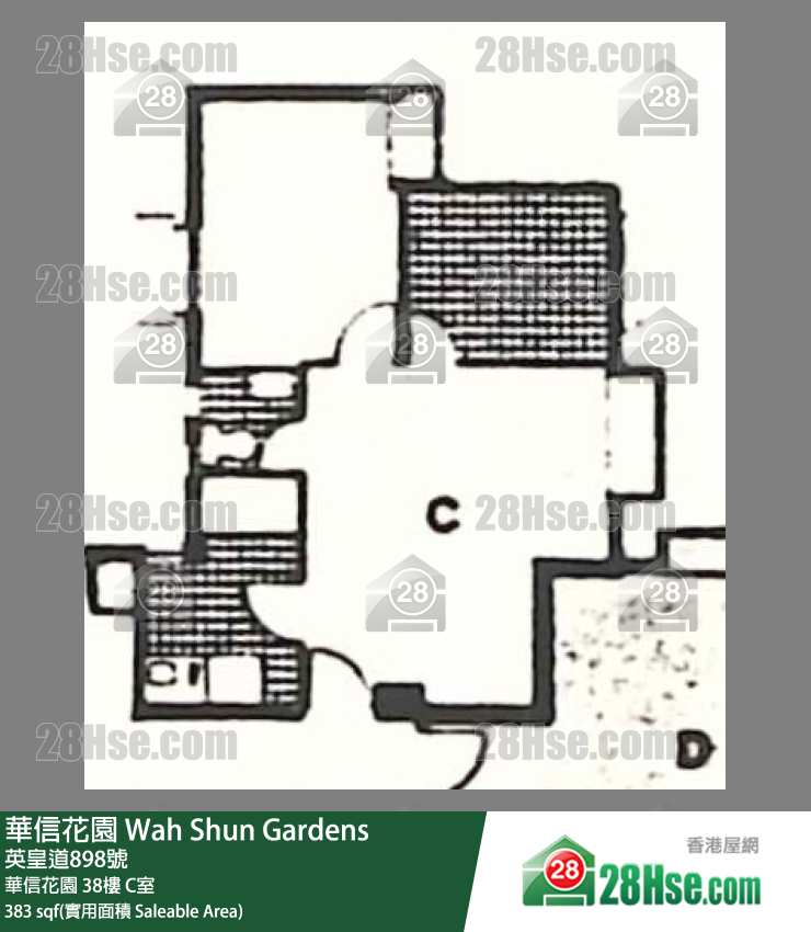Wah Shun Gardens,  Flat C, 38/f, Wah Shun Gardens FloorPlan