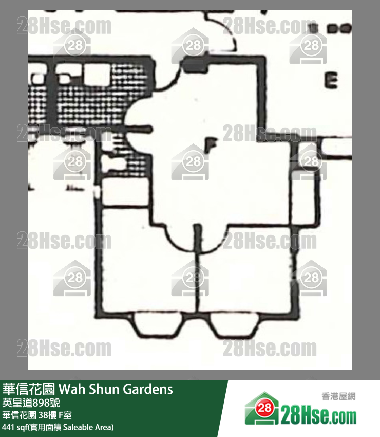 Wah Shun Gardens,  Flat F, 38/f, Wah Shun Gardens FloorPlan