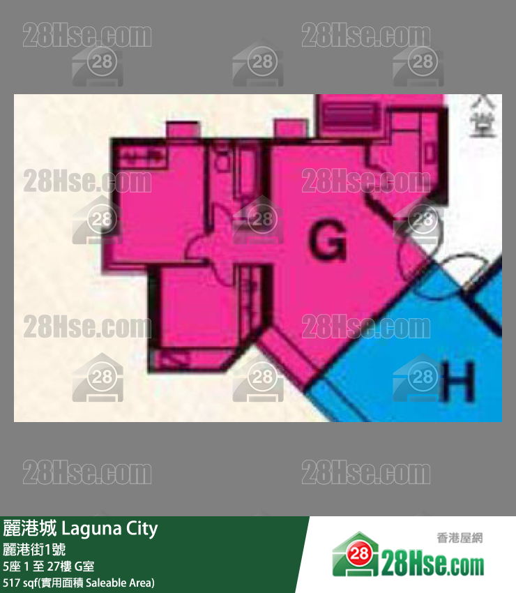 丽港城 5座21楼 G室 平面图