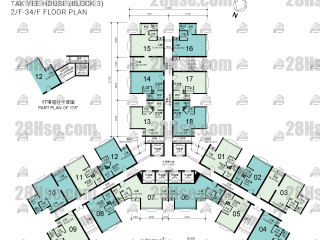 Tak Yee House 2/f To 34/f FloorPlan