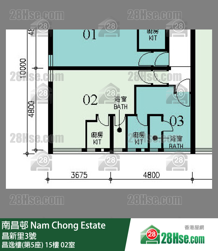 Nam Chong Estate, Flat 02, 15/F, Cheong Yat House FloorPlan