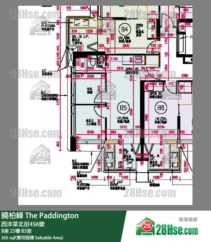 The Paddington,  Flat B5, 25/f, Block B FloorPlan