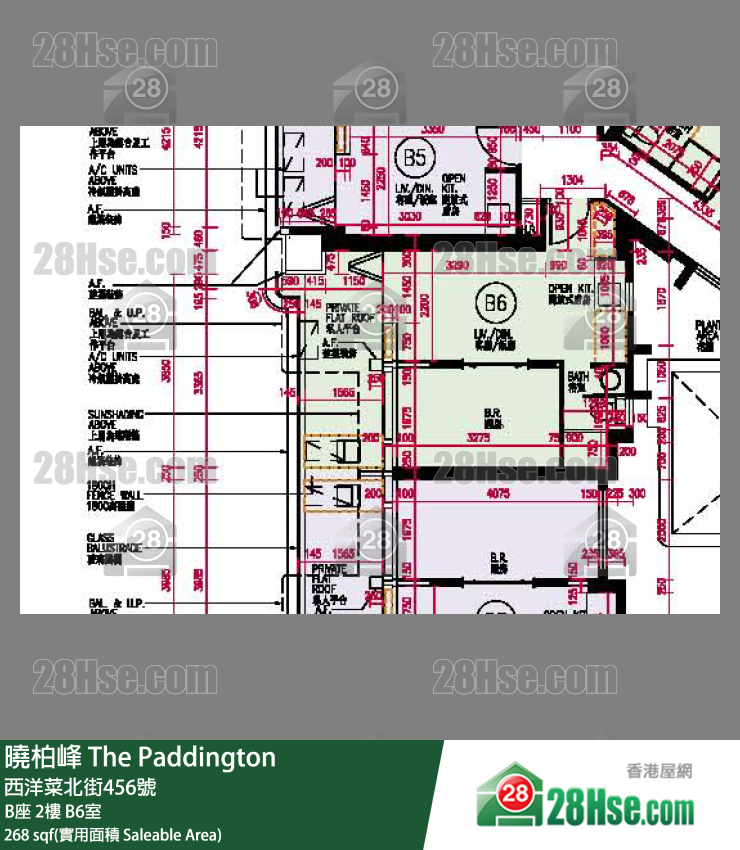 The Paddington,  Flat B6, 2/f, Block B FloorPlan