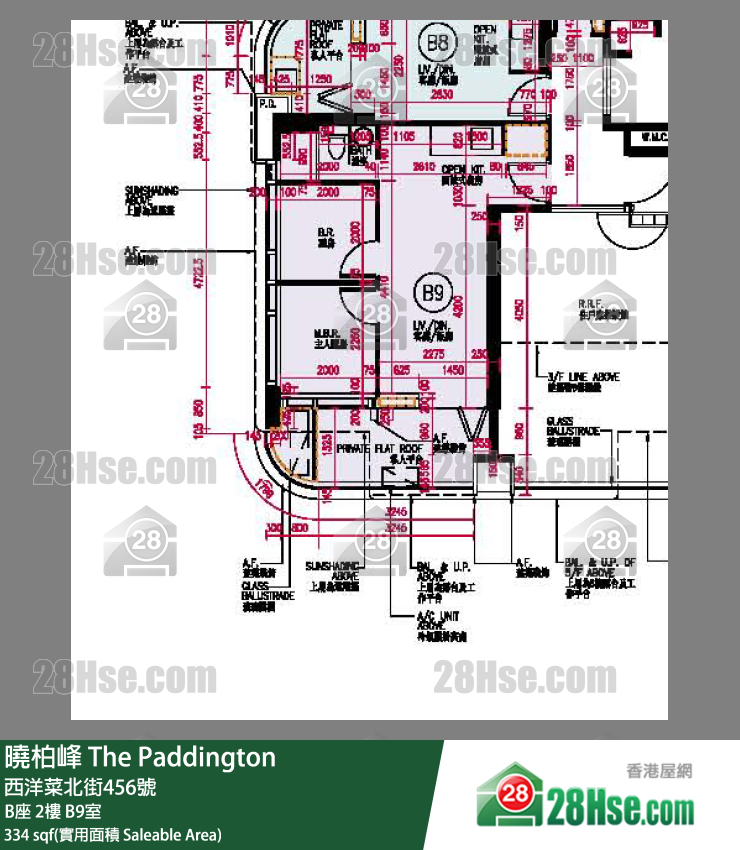 The Paddington,  Flat B9, 2/f, Block B FloorPlan
