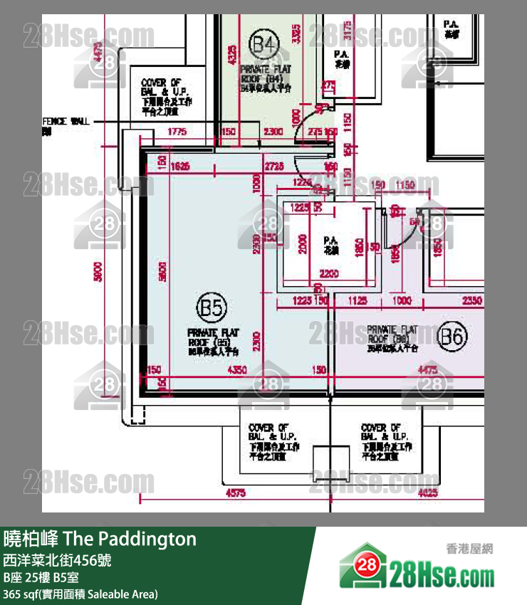 The Paddington,  Flat B5, 25/f, Block B FloorPlan