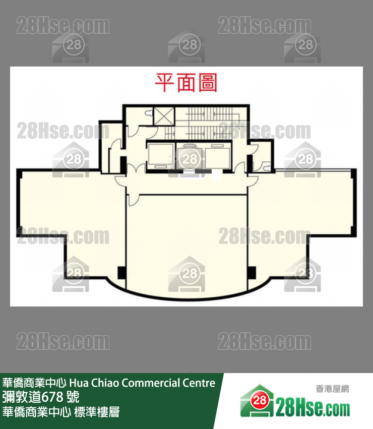 华侨商业中心 标准楼层 平面图 华侨商业中心 标准楼层 平面图