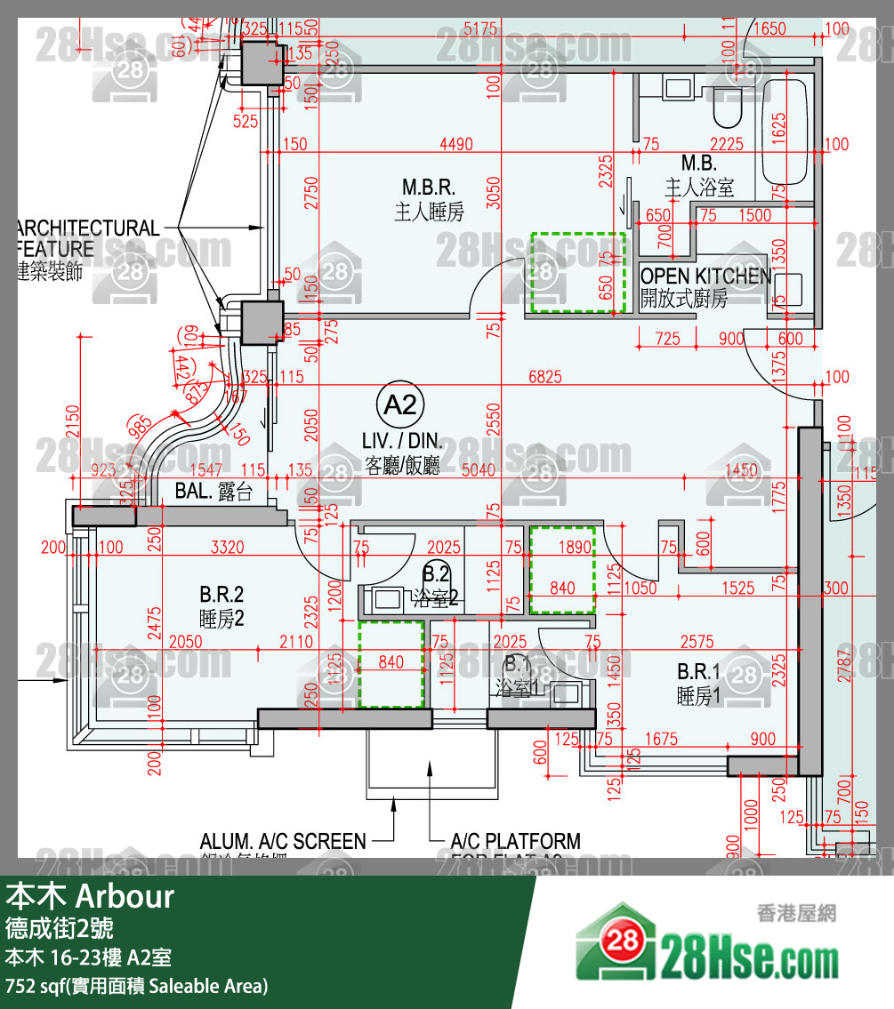 本木 本木 21楼 A2室 平面图