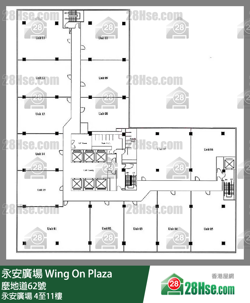 永安广场 4-11楼 平面图 永安广场 4-11楼 平面图