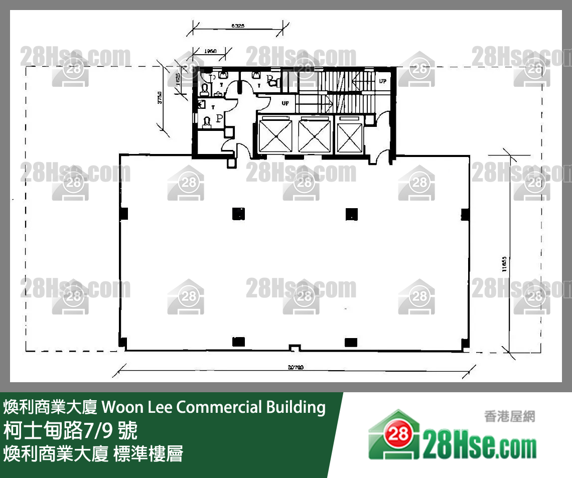 焕利商业大厦 标准楼层 平面图 焕利商业大厦 标准楼层 平面图